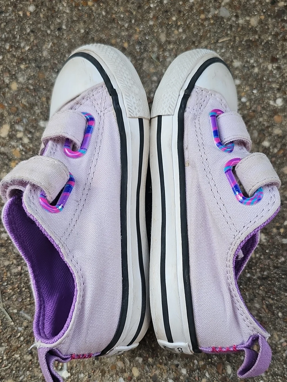 Converse Chuck Taylor All Star Lilac Purple Two Strap Sneakers Baby Toddler 7